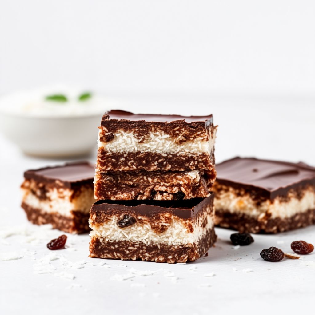 Barrette di Cioccolato e Cocco Senza Cottura