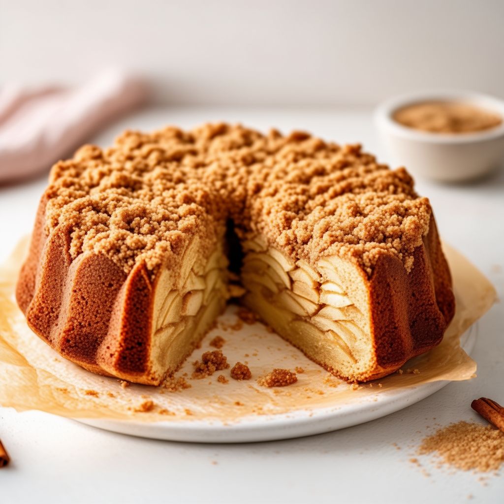 Gewürzter Apfel-Crumble-Kuchen