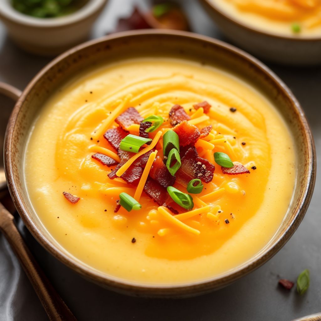 Cremige gefüllte Kartoffelsuppe