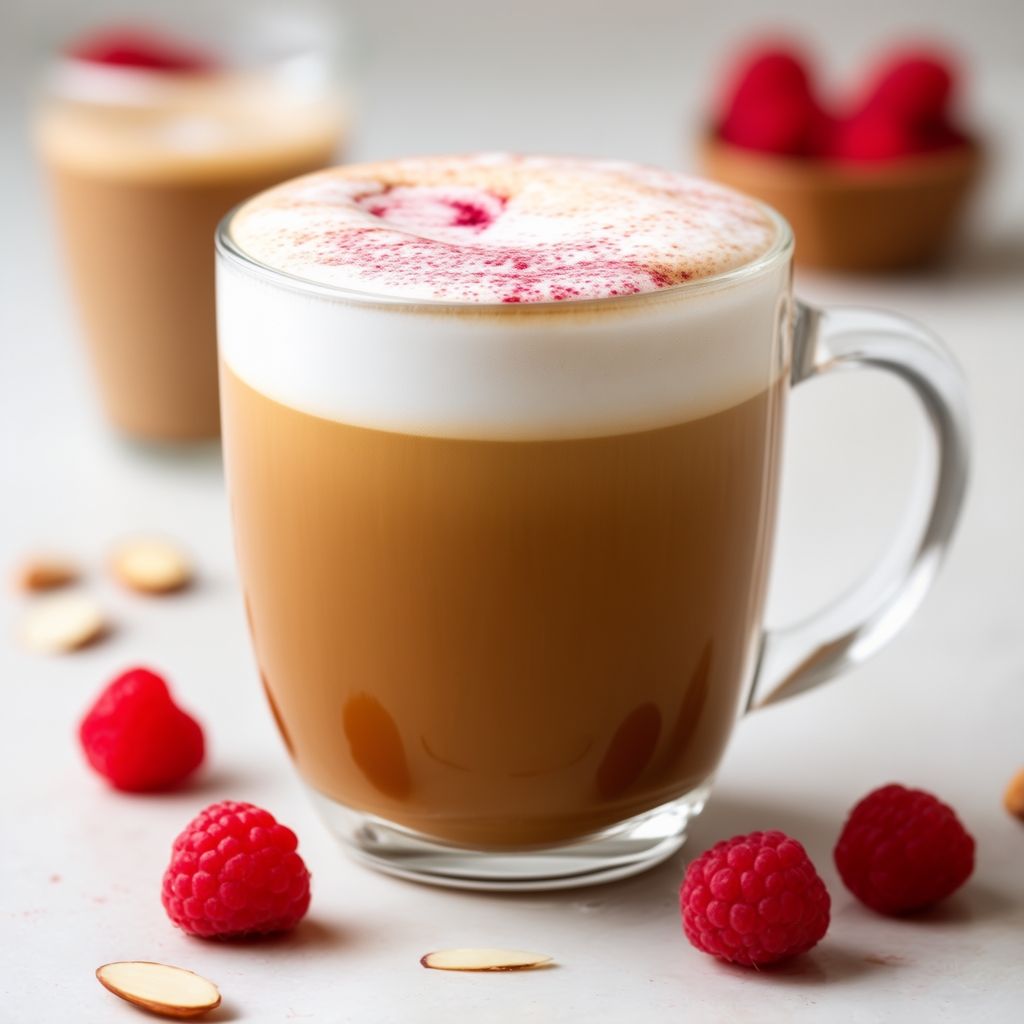 Himbeer-Mandel-Latte
