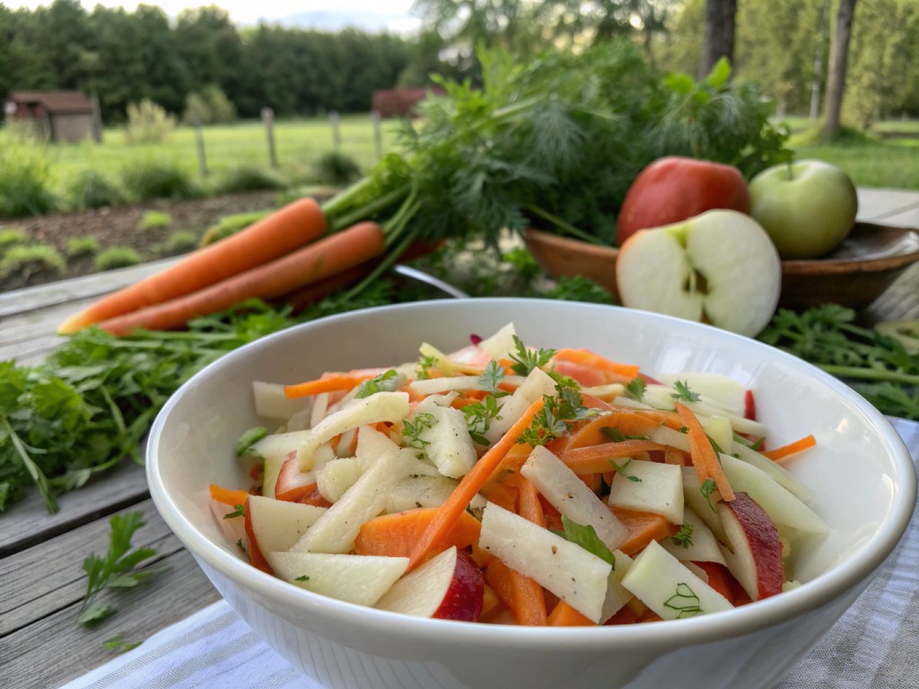 Kohlrabisalat mit Möhre & Apfel ww-geeignet