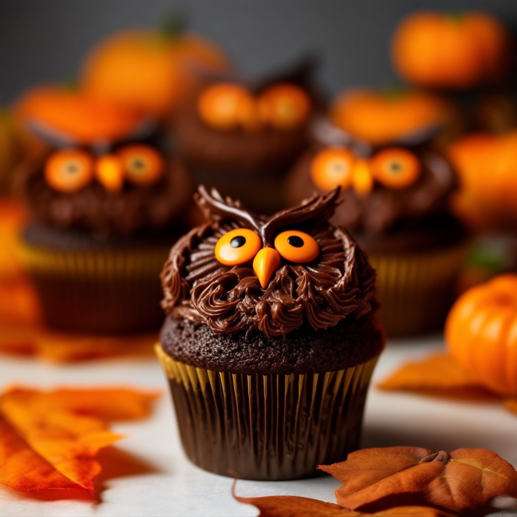 Cupcake Gufo Spaventoso per Halloween