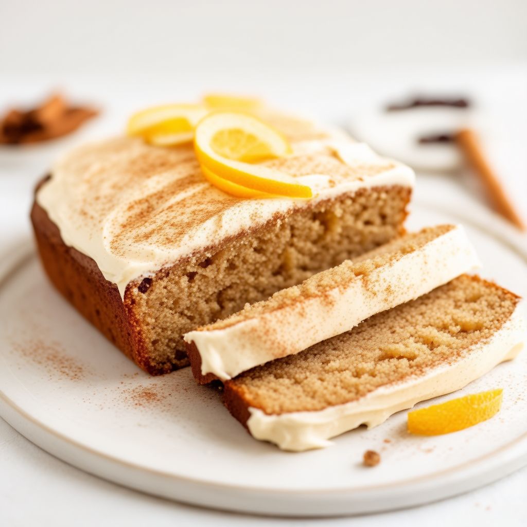 Spiced Applesauce Cake with Citrus Cream Cheese Frosting