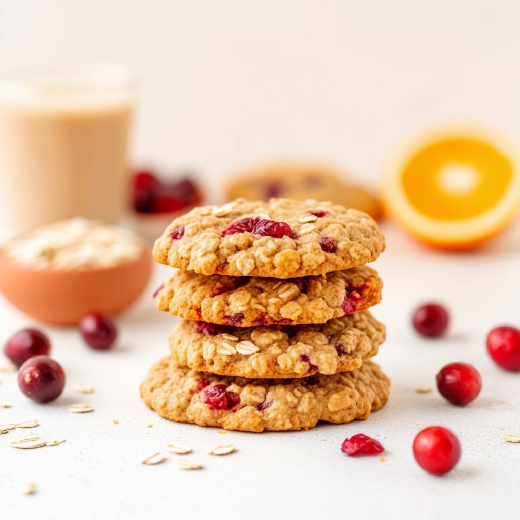 Biscotti d'Avena con Mirtilli Rossi e Arancia