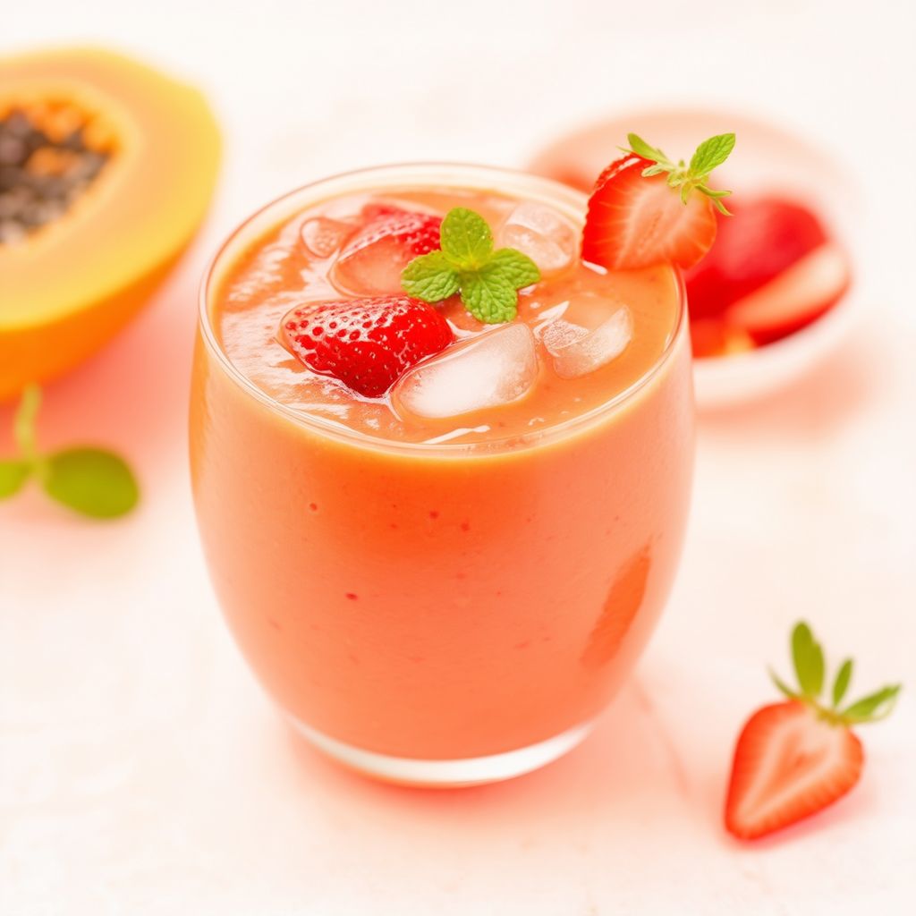 Tropical Strawberry-Papaya Smoothie