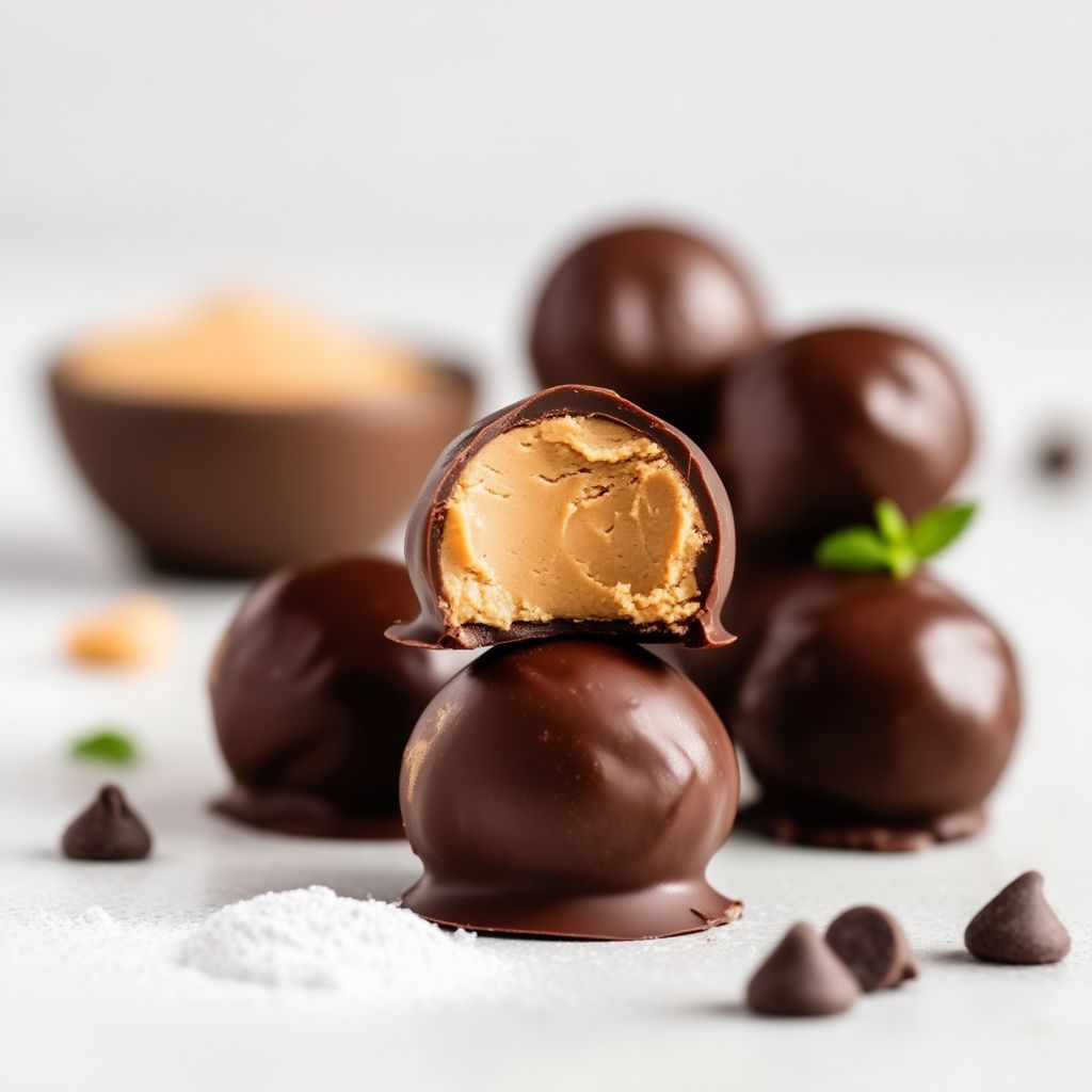 Palline di Burro di Arachidi Ricoperte di Cioccolato