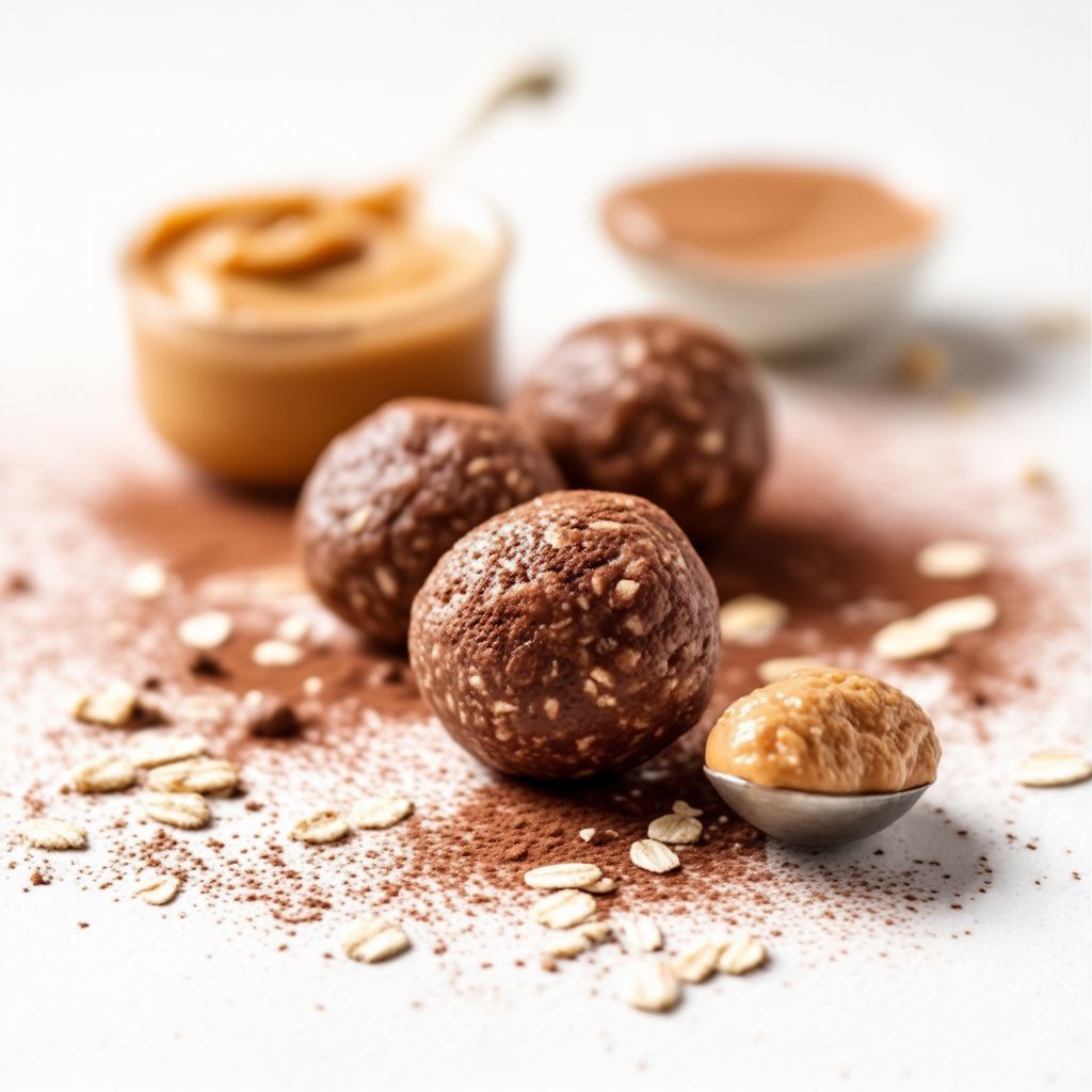 Erdnussbutter-Schokoladen-No-Bake-Bites