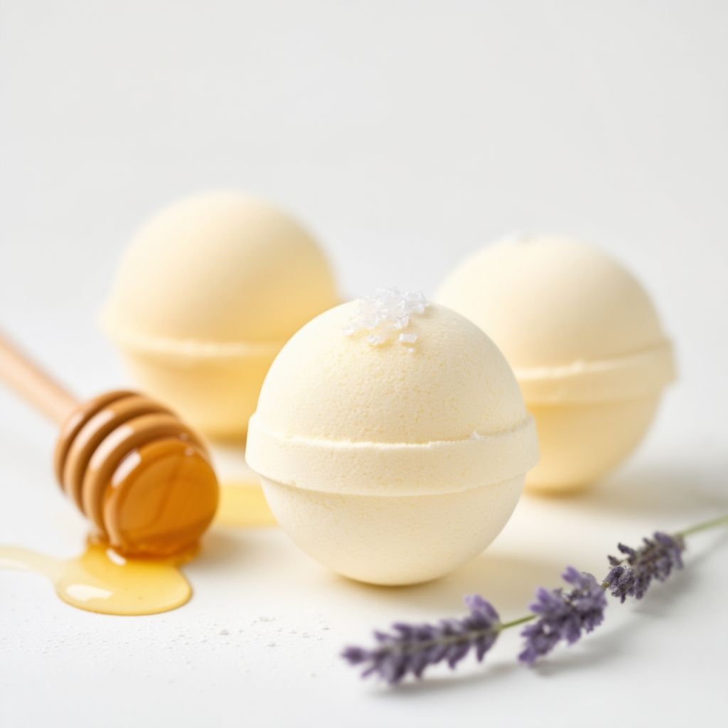 Luxurious Milk and Honey Bath Bombs