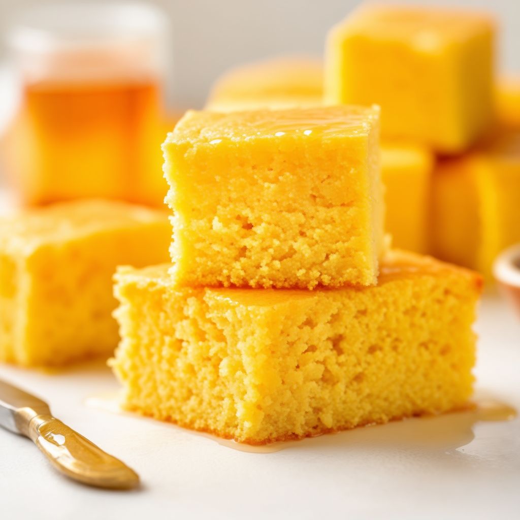 Golden Honey Cornbread Squares