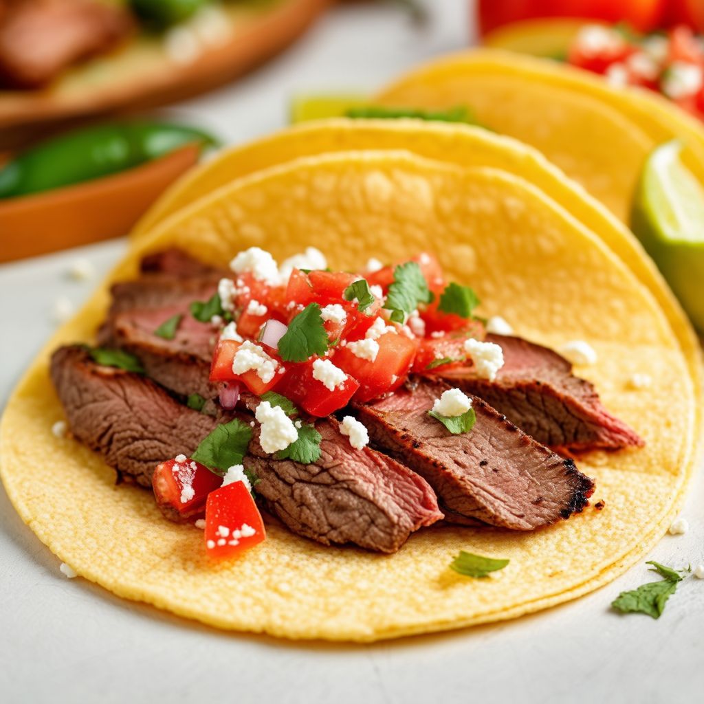 Grilled Carne Asada Tacos with Zesty Salsa