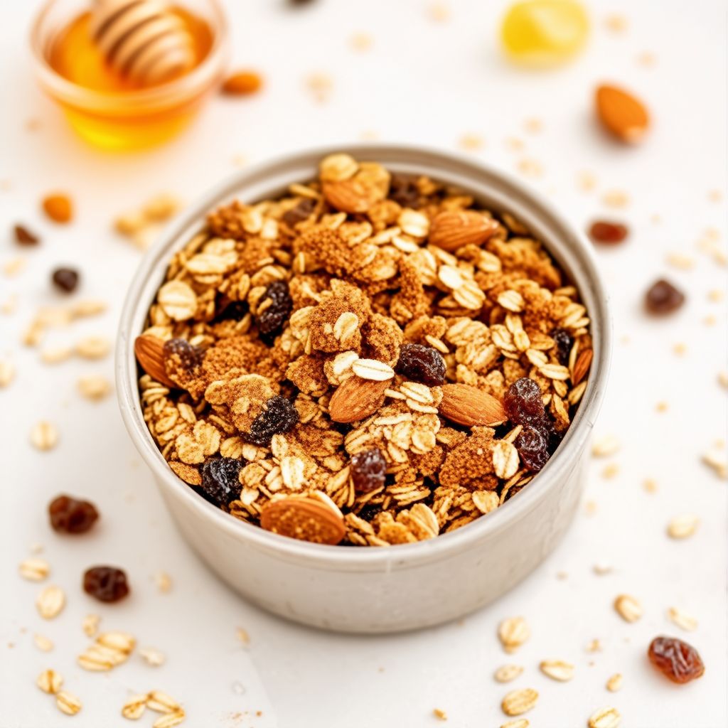 Goldene Honig-Mandel-Granola