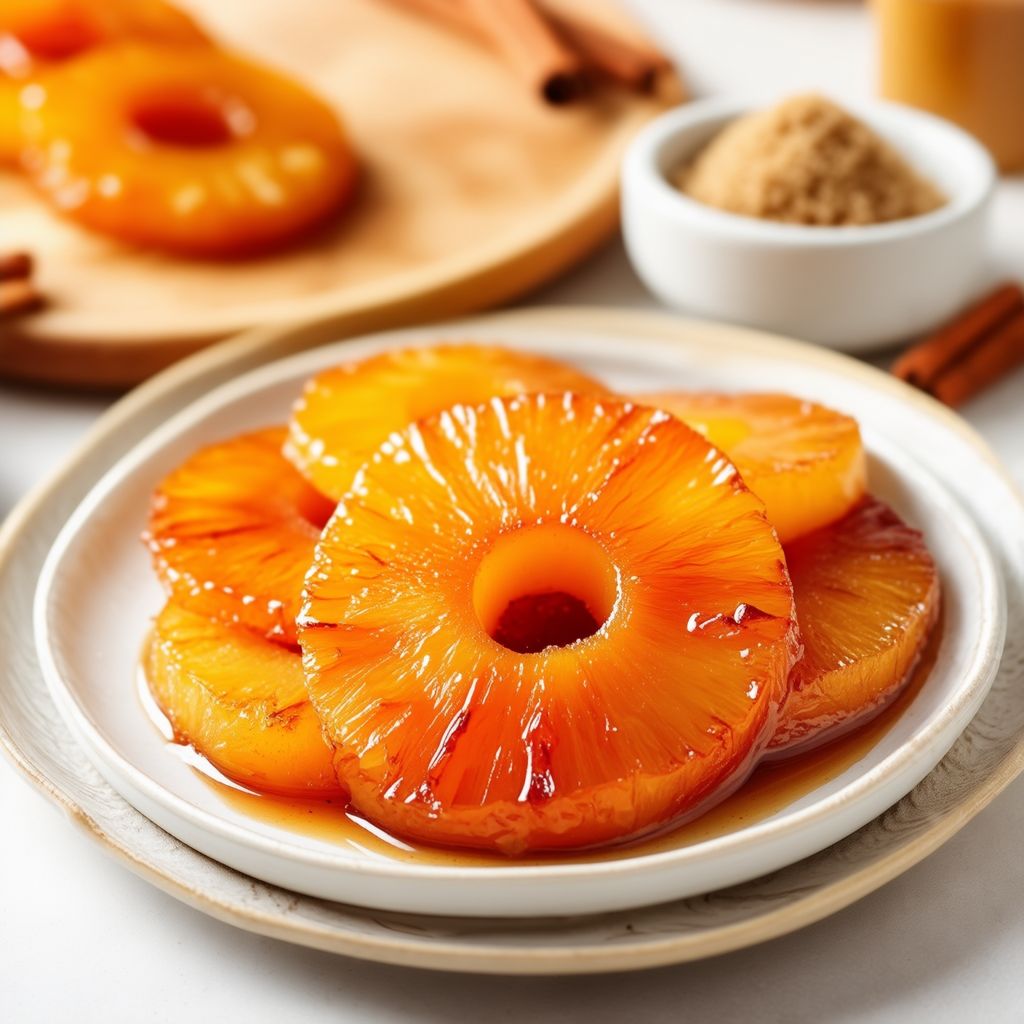 Ananas Caramellato con Glassa al Rum Speziato