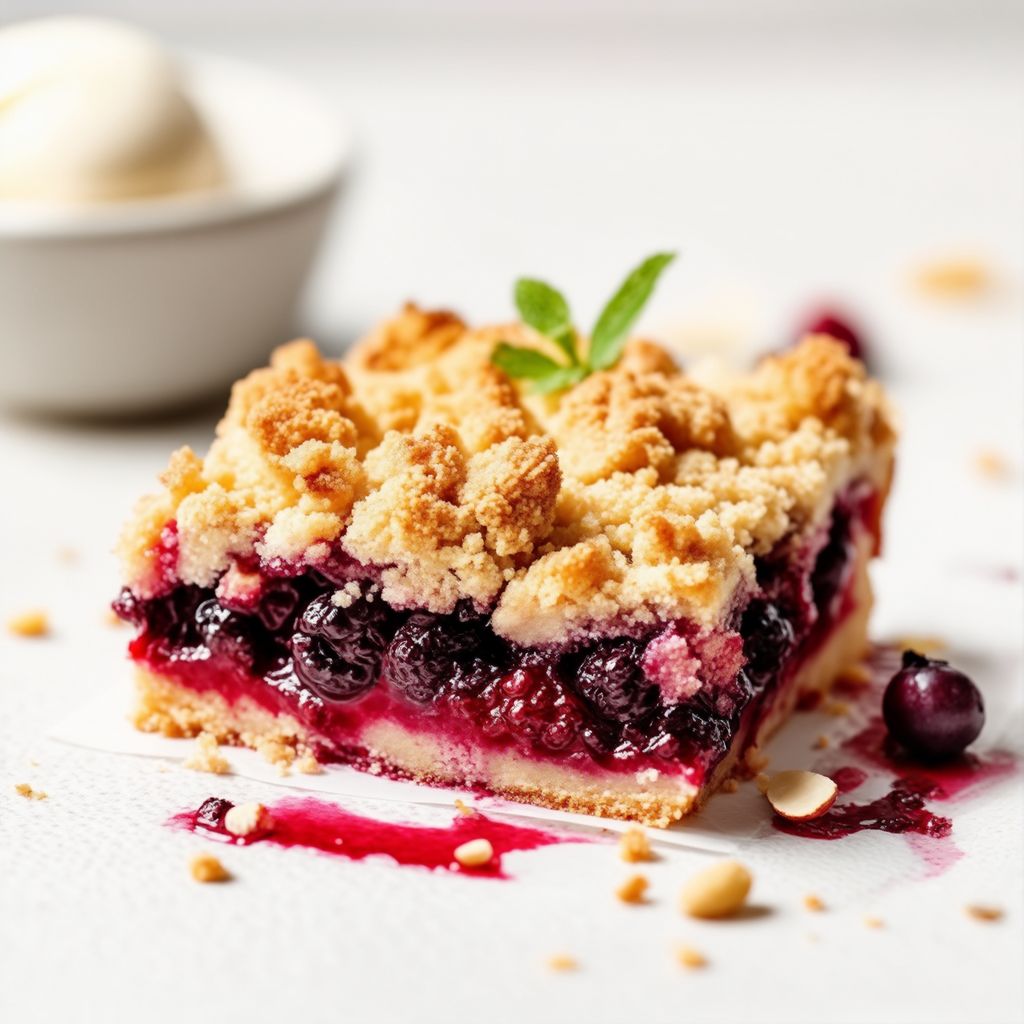 Berry Bliss Crumble with Almond Shortbread Topping