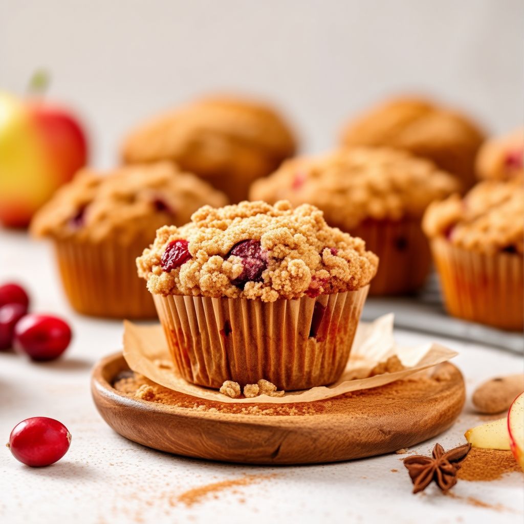 Apple and Cranberry Streusel Muffins