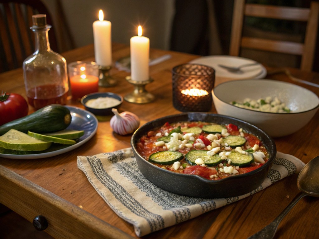 Mediterrane Zucchini-Pfanne - schnell & lecker