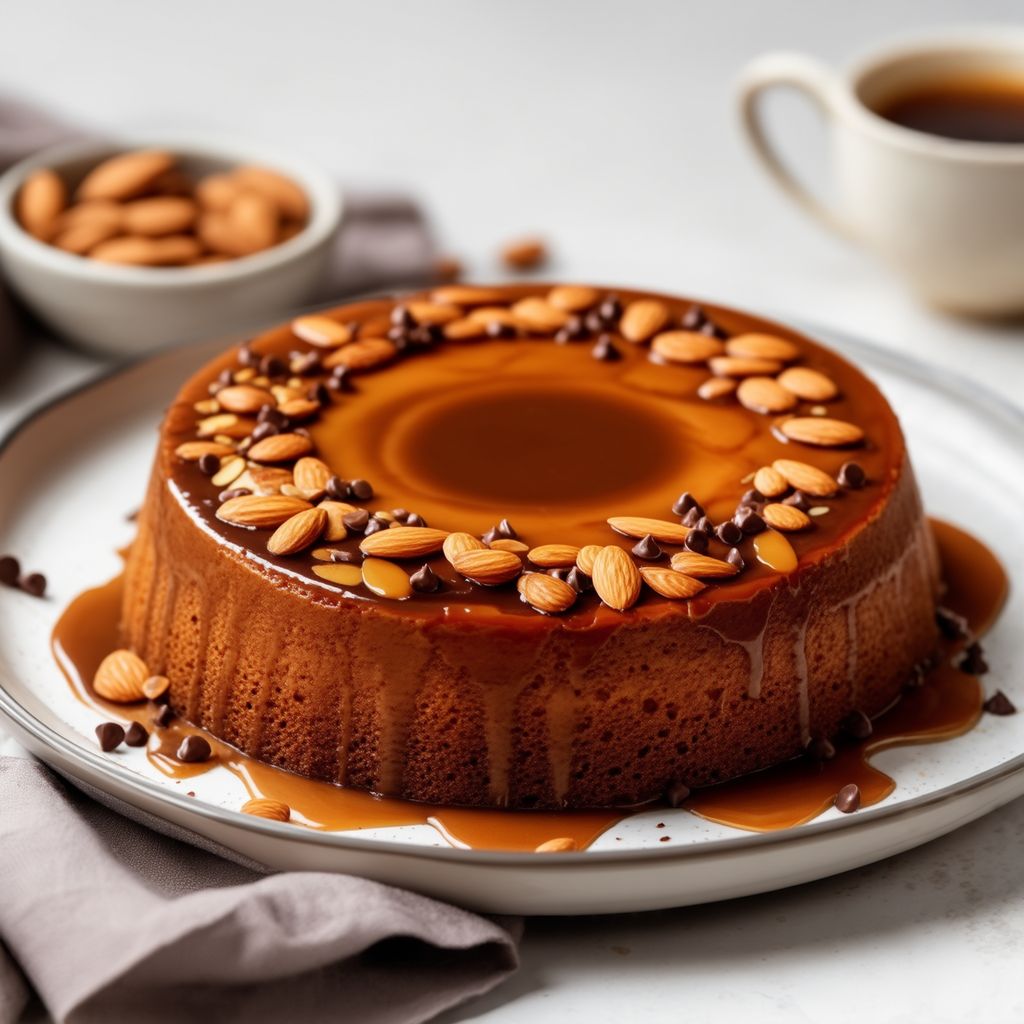 Almond Mocha Flan Cake