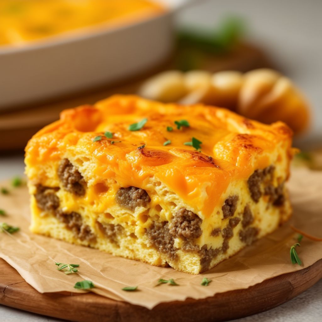 Sformato Salato di Salsiccia e Formaggio per Colazione