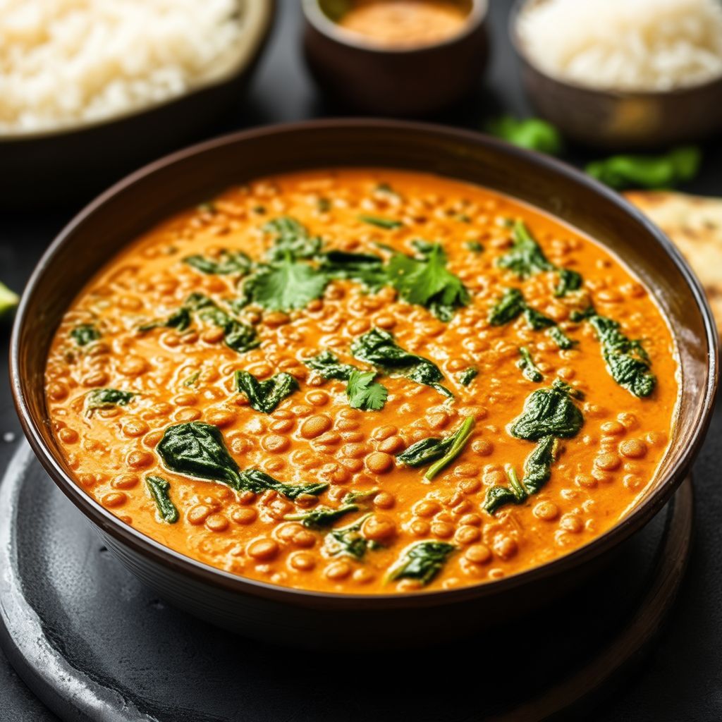 Creamy Spinach and Lentil Curry