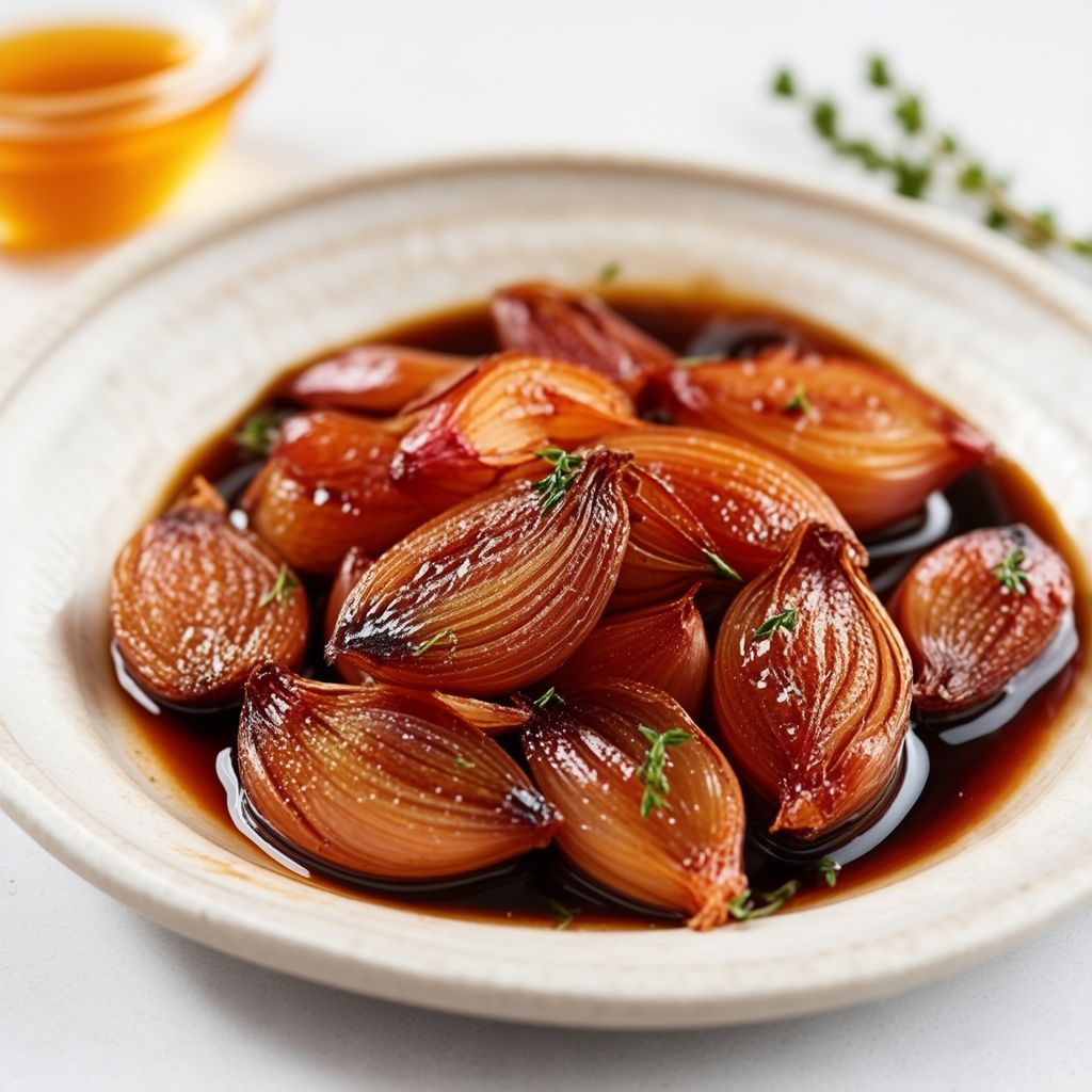 Karamellisierte Schalotten mit Thymian und Balsamico-Glasur