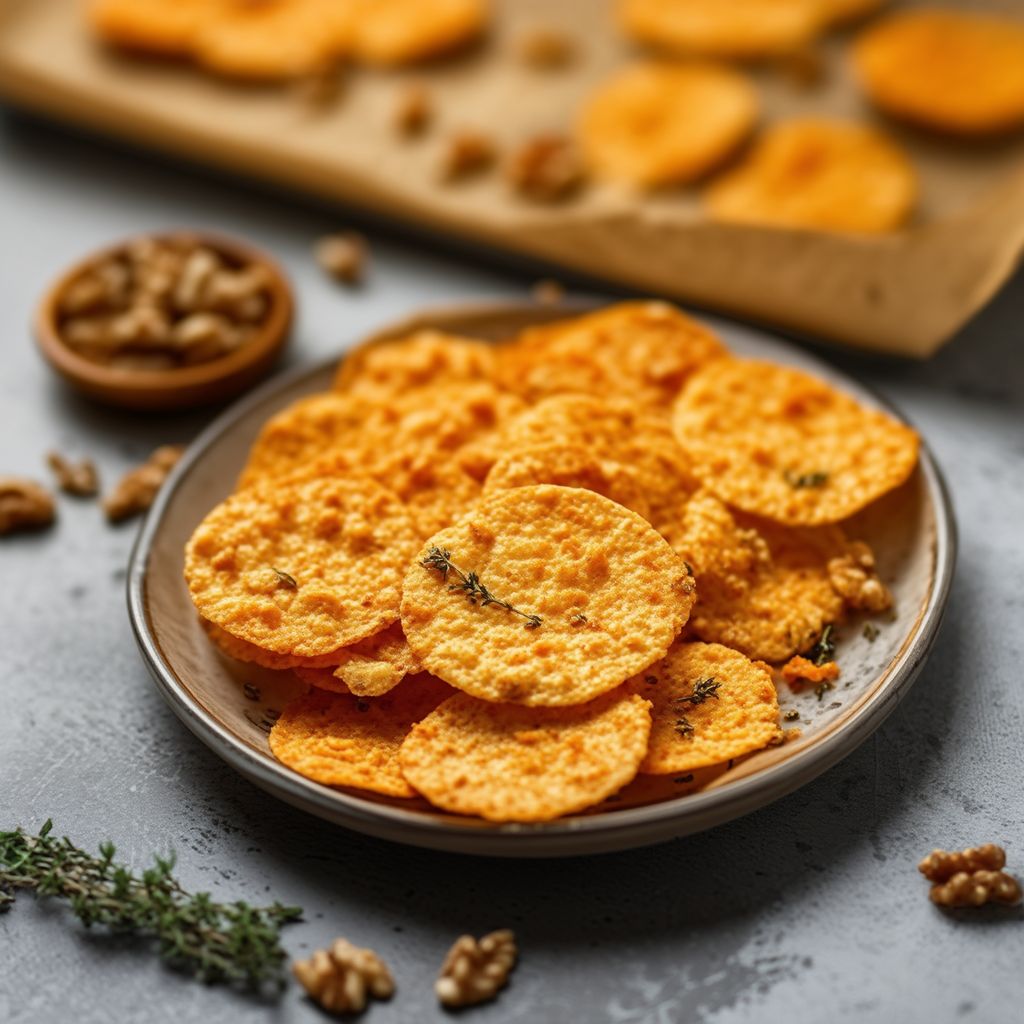 Savory Cheese and Nut Crisps