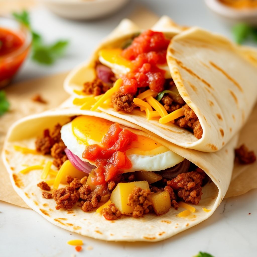 Spicy Chorizo Breakfast Wraps