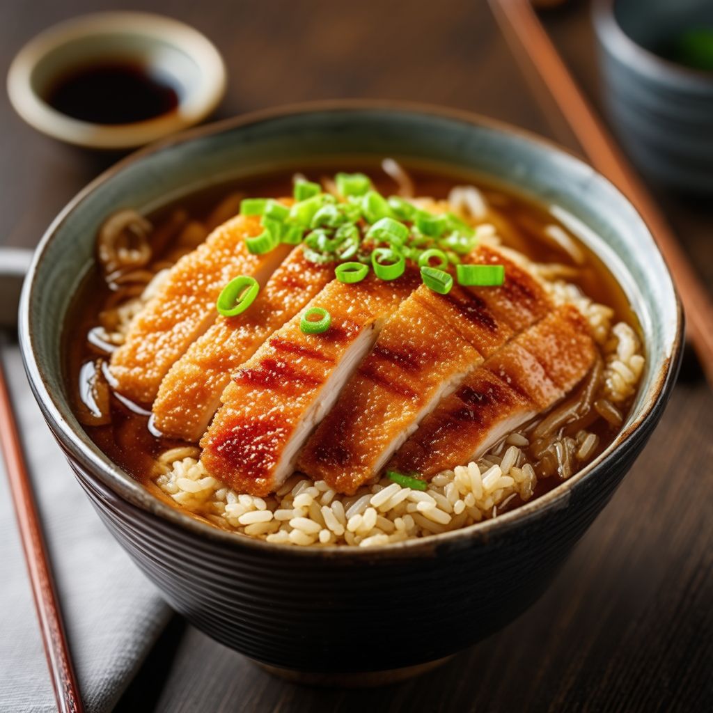 Ciotola di Katsudon di Pollo Croccante