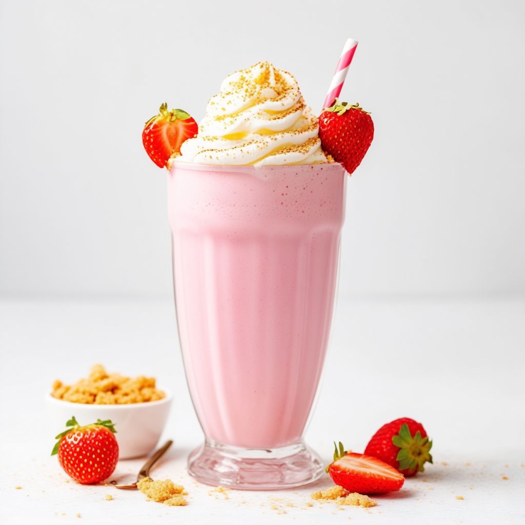 Creamy Strawberry Cheesecake Milkshake