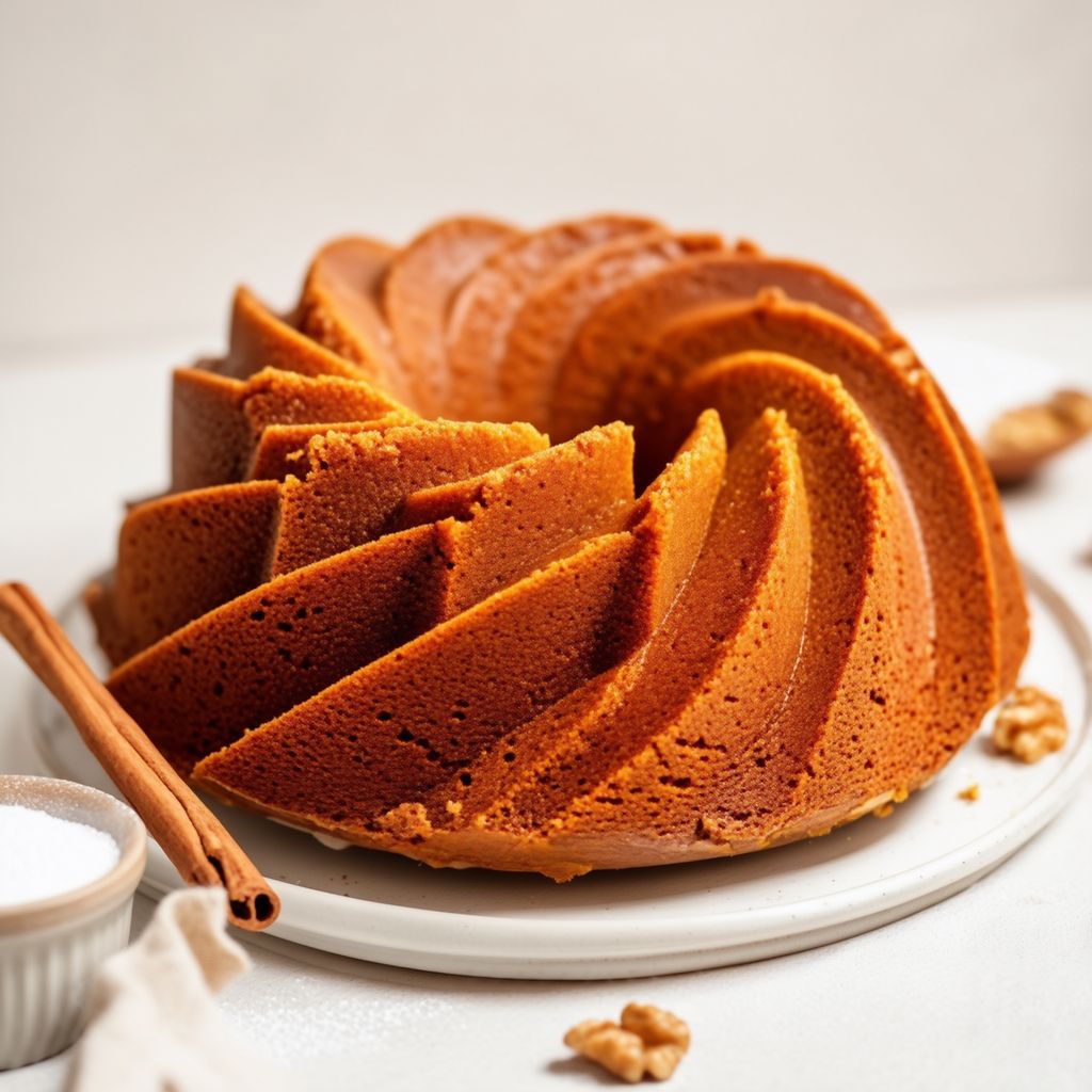 Spiced Pumpkin Walnut Bundt Cake