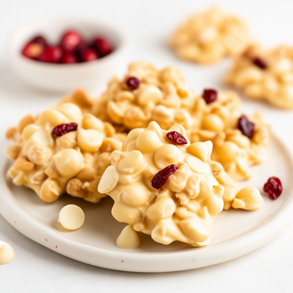 Nutty White Chocolate Clusters