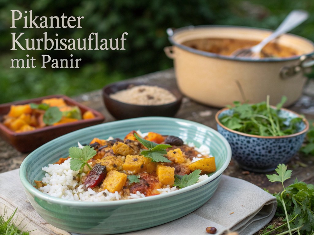 Pikanter Kürbisauflauf mit Panir
