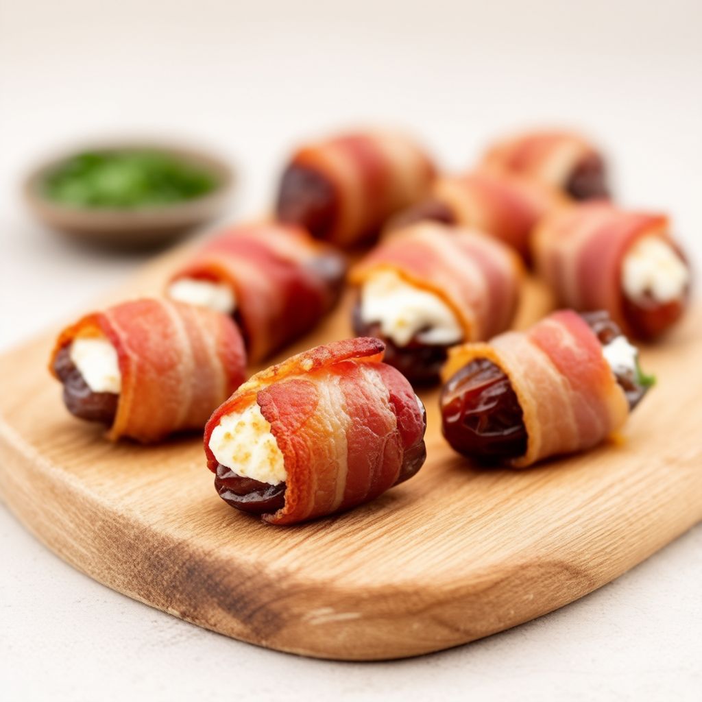 Savory Bacon-Wrapped Stuffed Dates