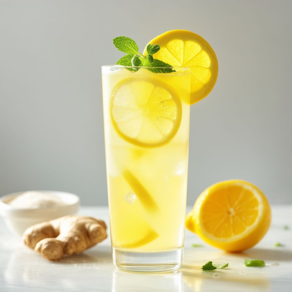 Spritziger Zitronen-Ingwer-Sprudel