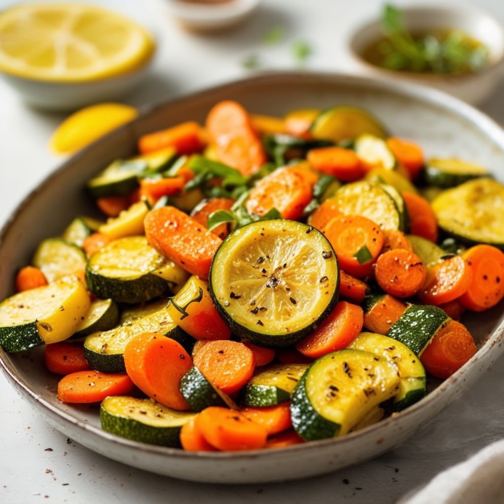 Verdure al Vapore Salate con Burro Aromatizzato al Limone