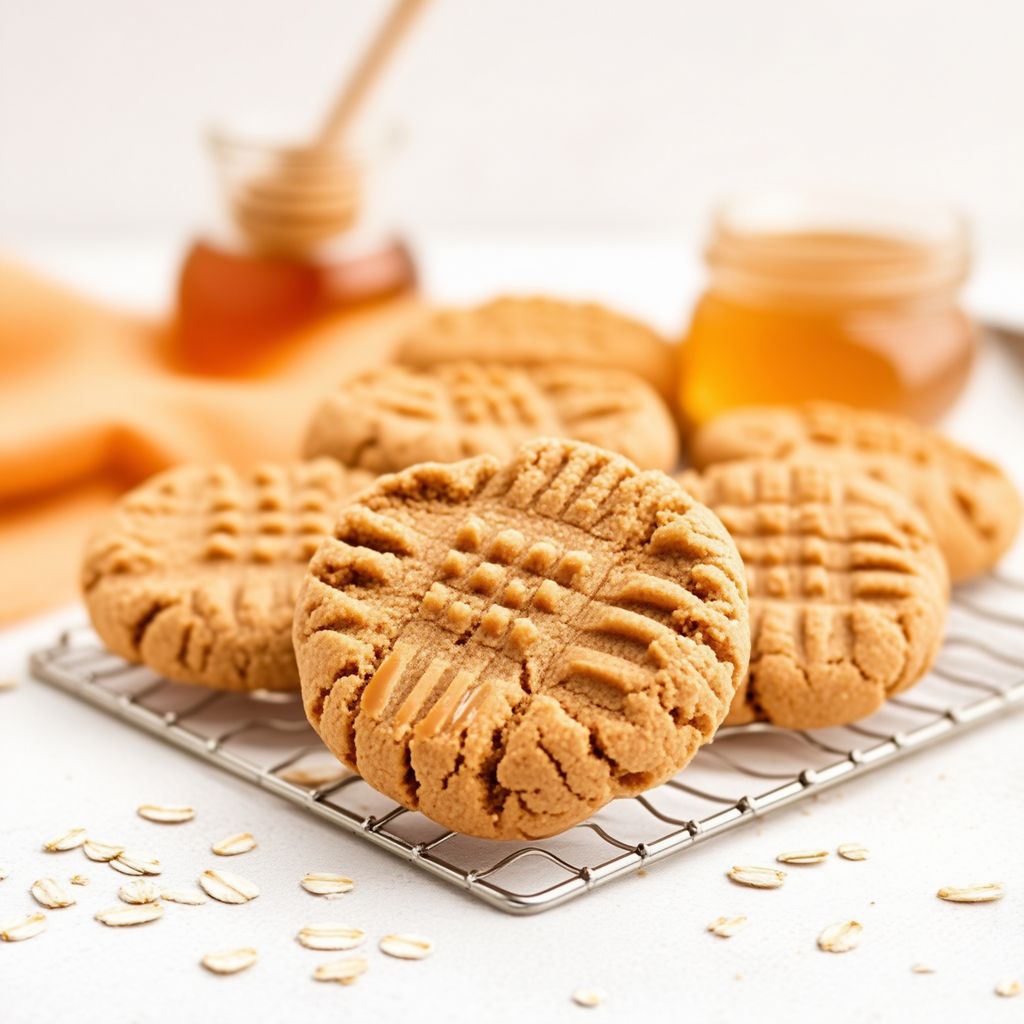 Biscotti Morbidi al Miele, Avena e Burro di Arachidi