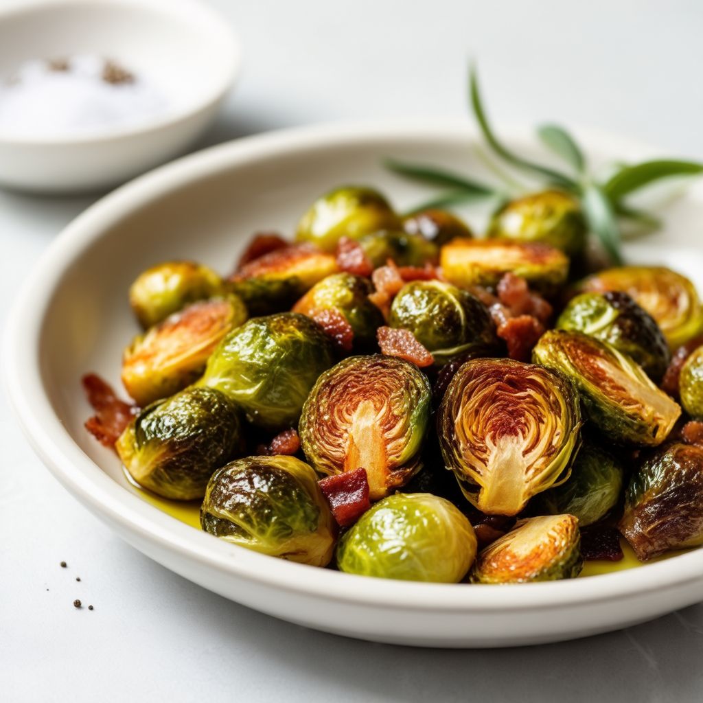 Crispy Brussels Sprouts with Pancetta and Caramelized Onions