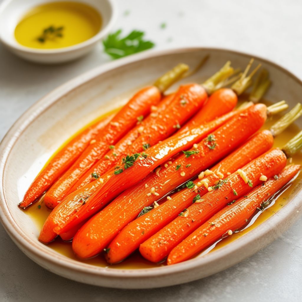 Glazed Carrots with Garlic and Herbs