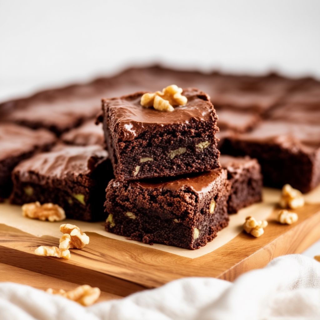 Schokoladenüberzogene Zucchini-Brownies