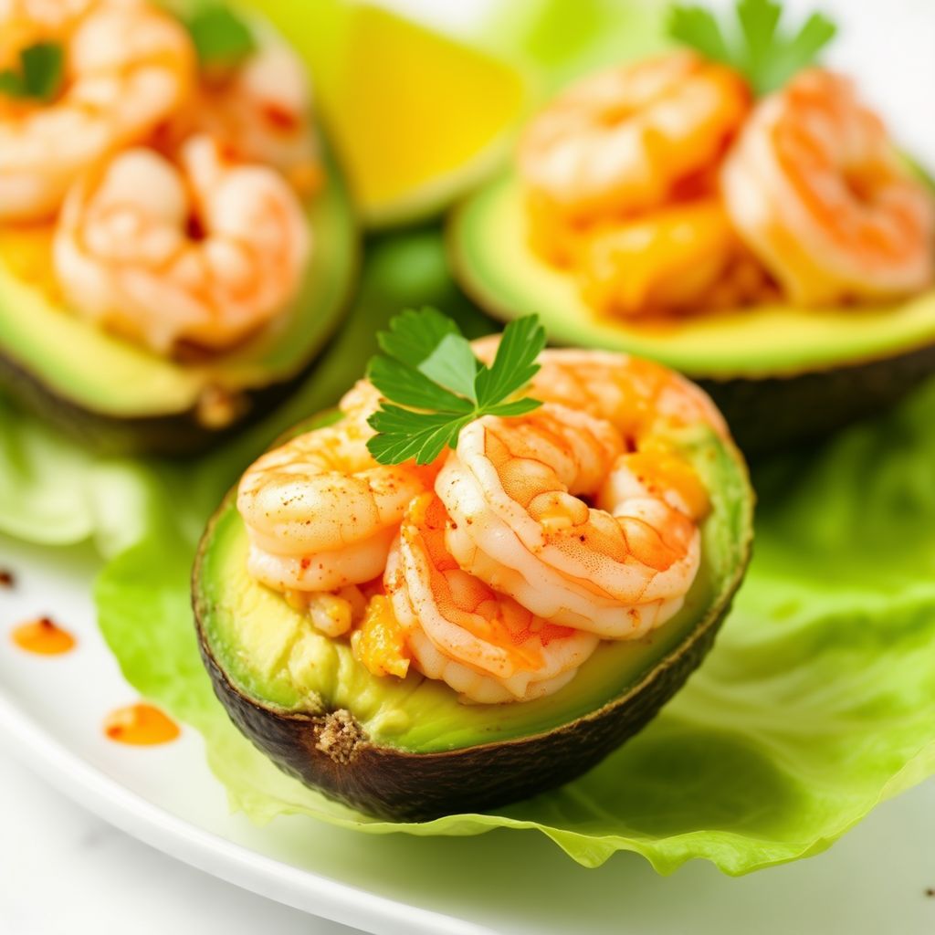 Barchette di Avocado Ripiene di Gamberetti