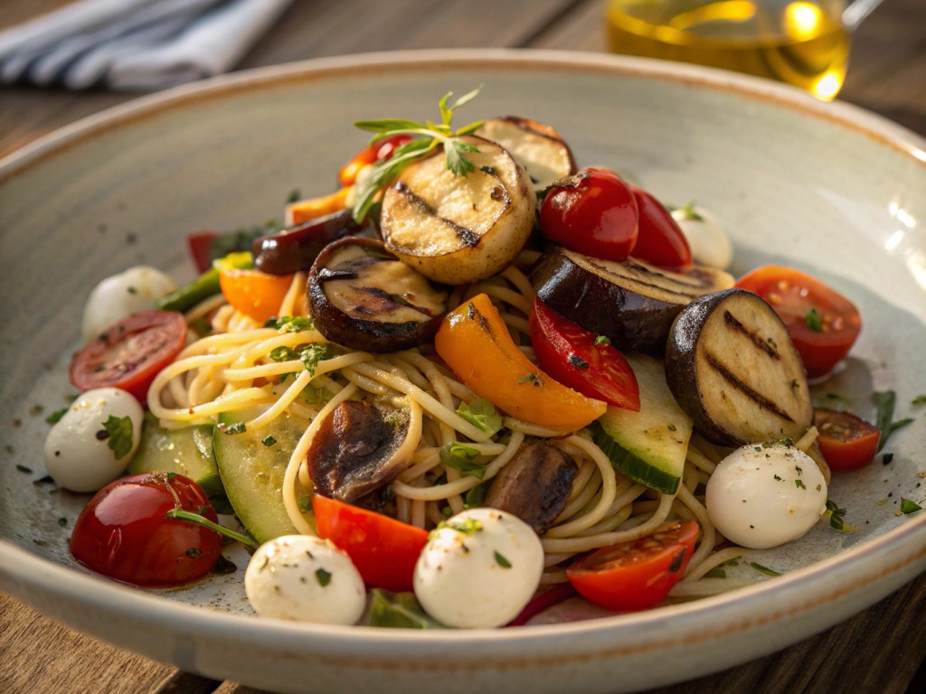 Nudelsalat mit Grillgemüse