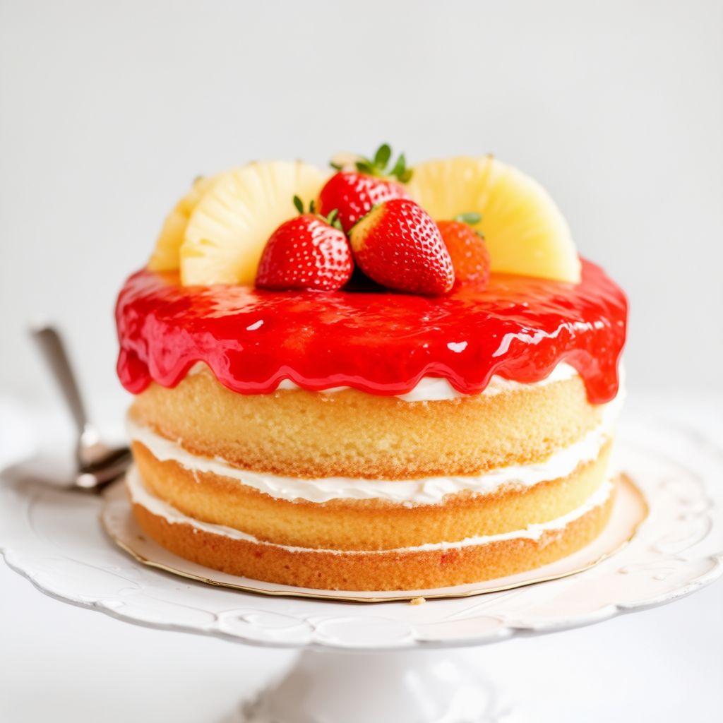 Erdbeer-Ananas-Delight-Kuchen