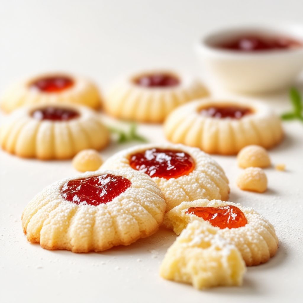 Swedish Vanilla Thumbprint Cookies