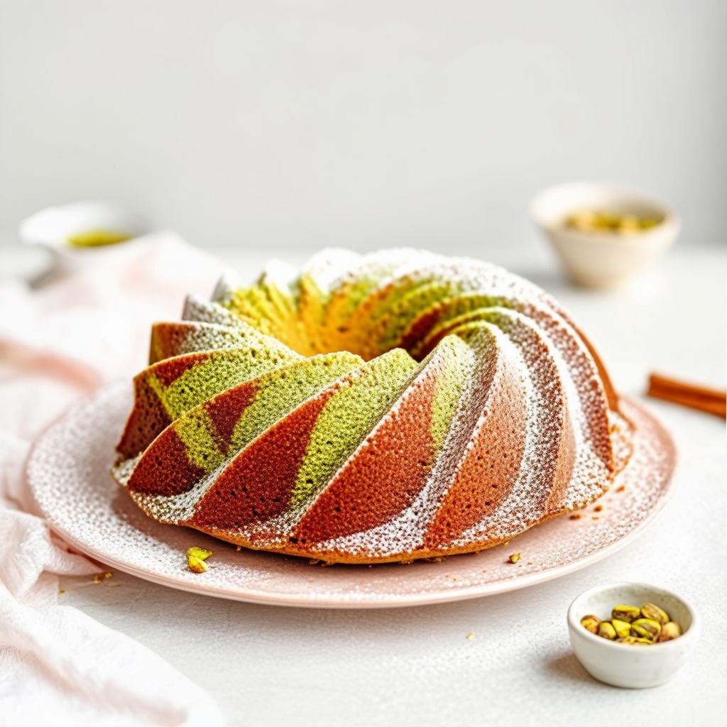 Torta Bundt con Swirl di Pistacchio