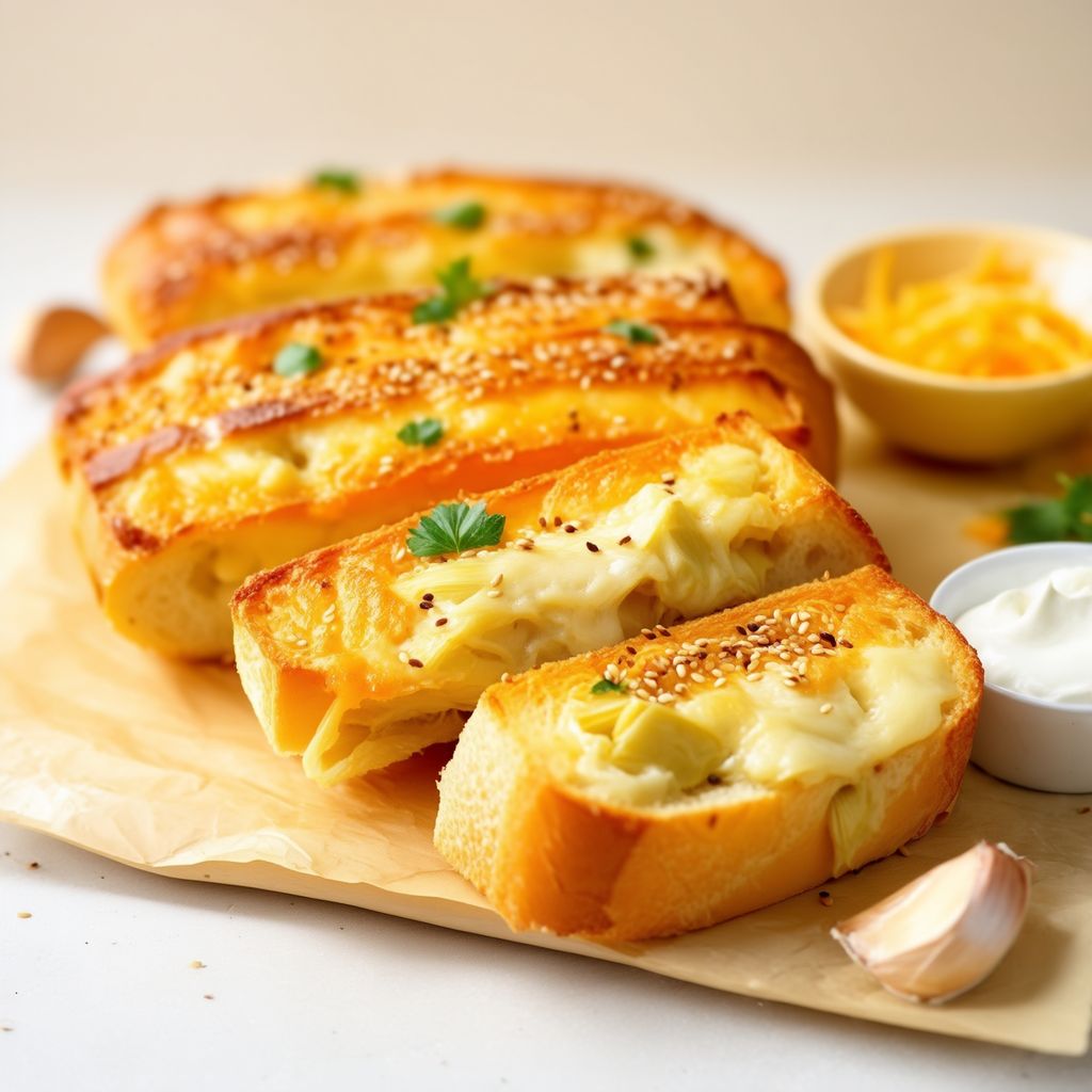Cheesy Artichoke-Stuffed Bread