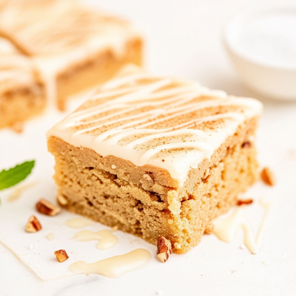 Quadrati di Eggnog Speziati e Nocciolati