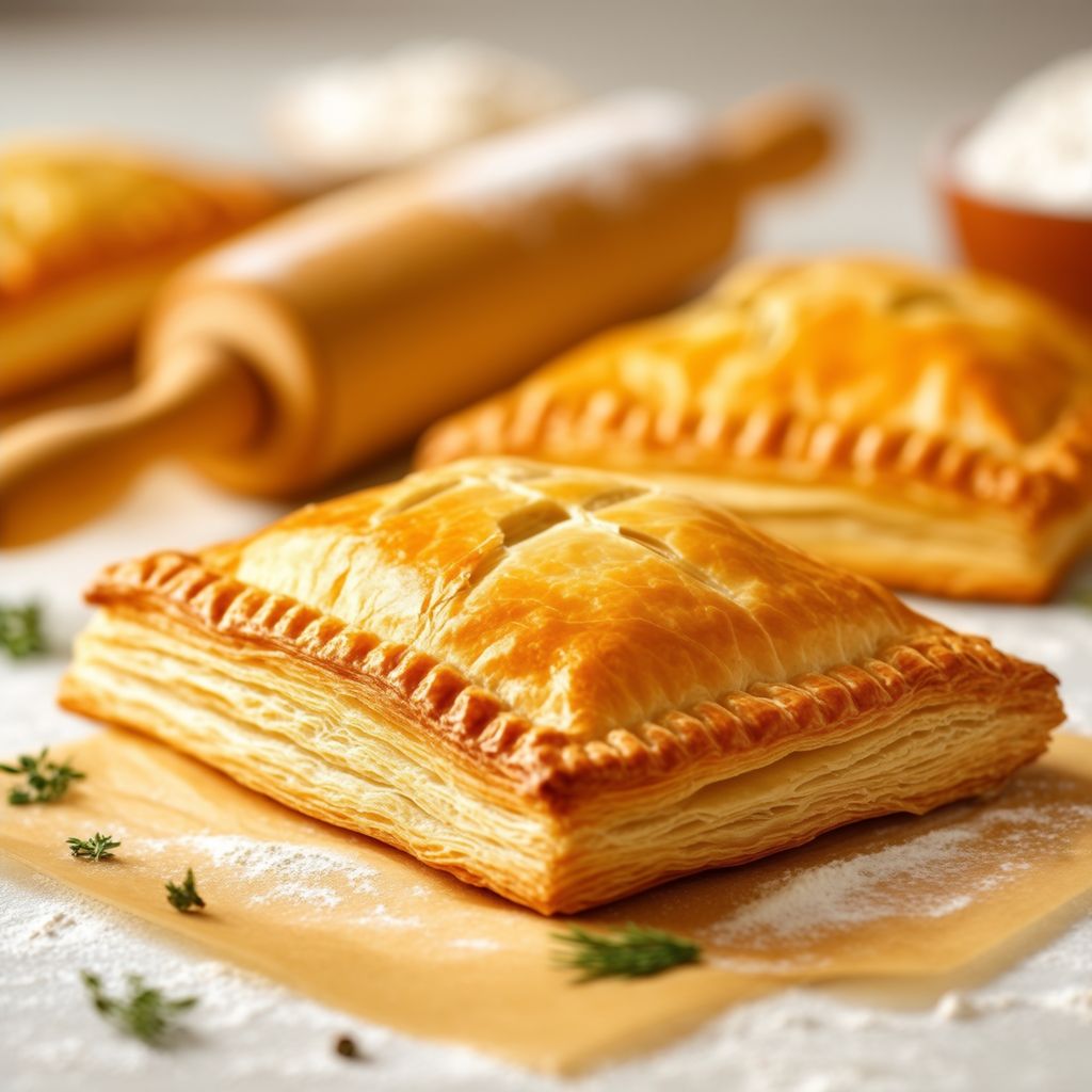Goldene Blätterteig für herzhafte Pasteten