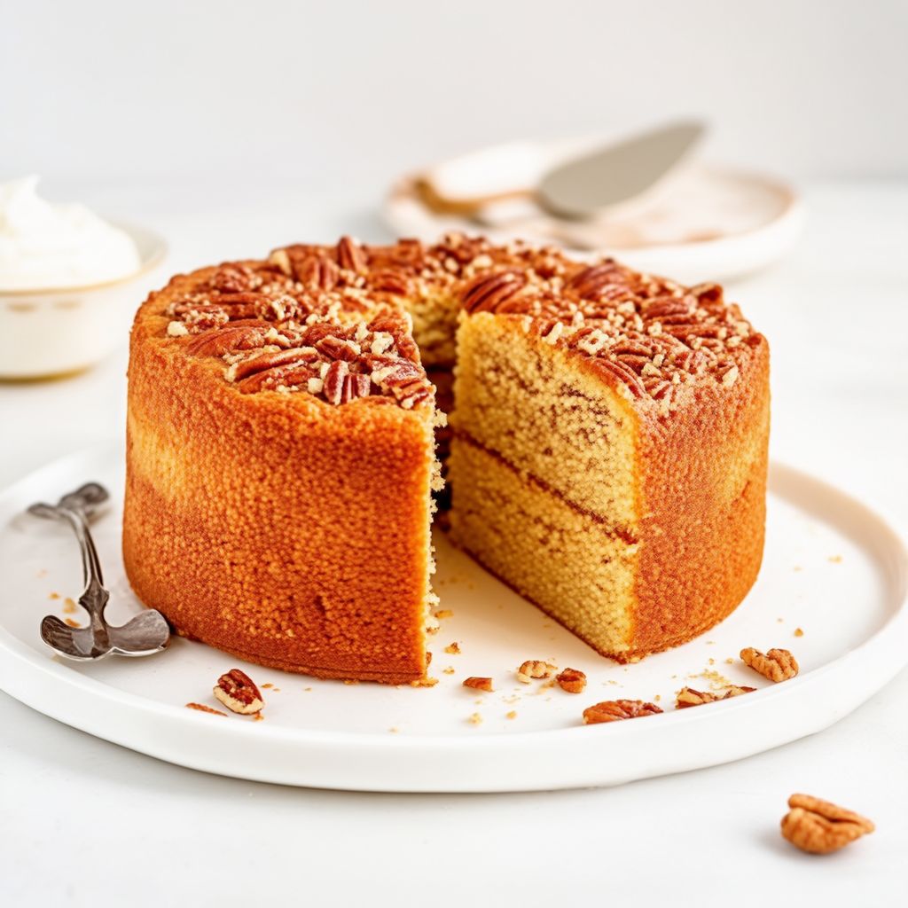 Torta Burrosa con Noci Pecan e Rum