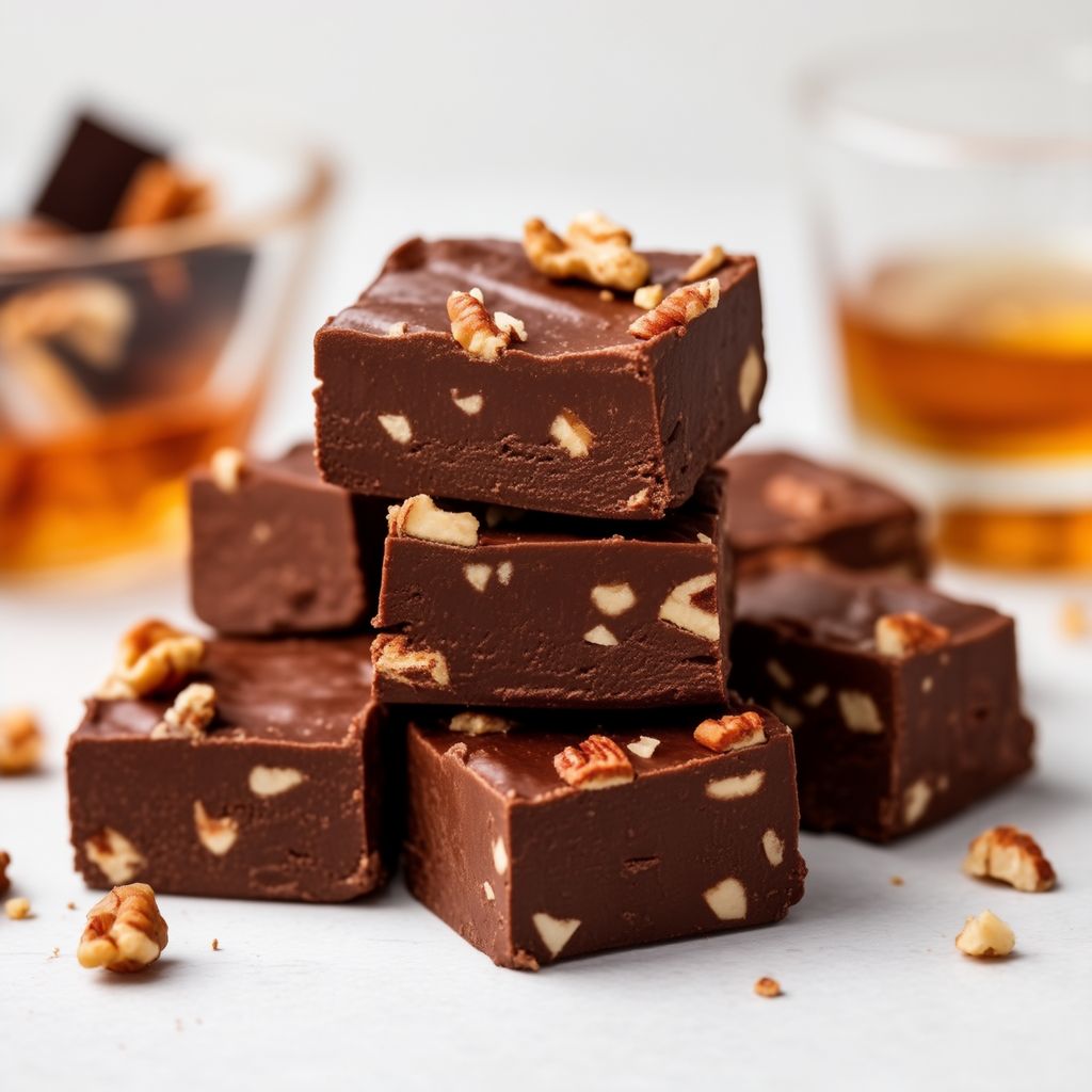 Whiskey Nutty Chocolate Fudge