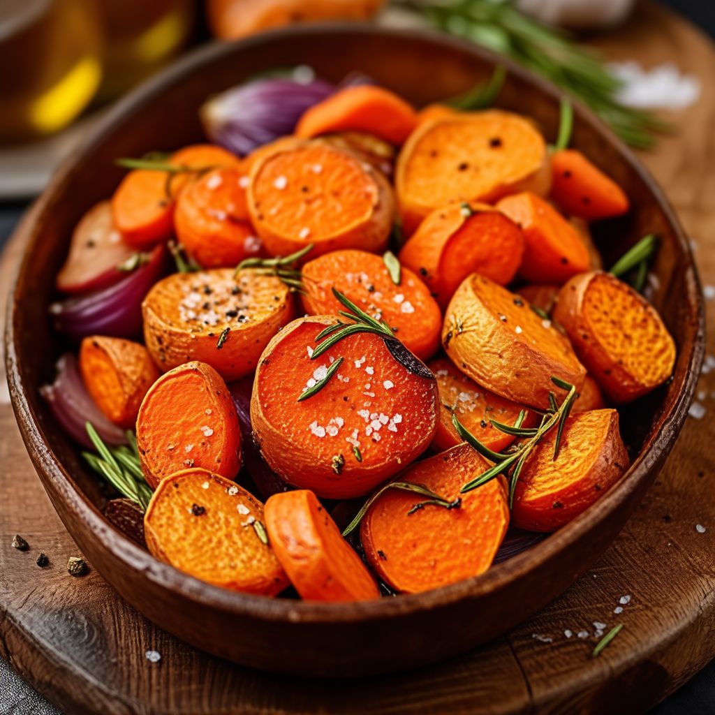 Kräutergeröstetes Wurzelgemüse mit Knoblauch