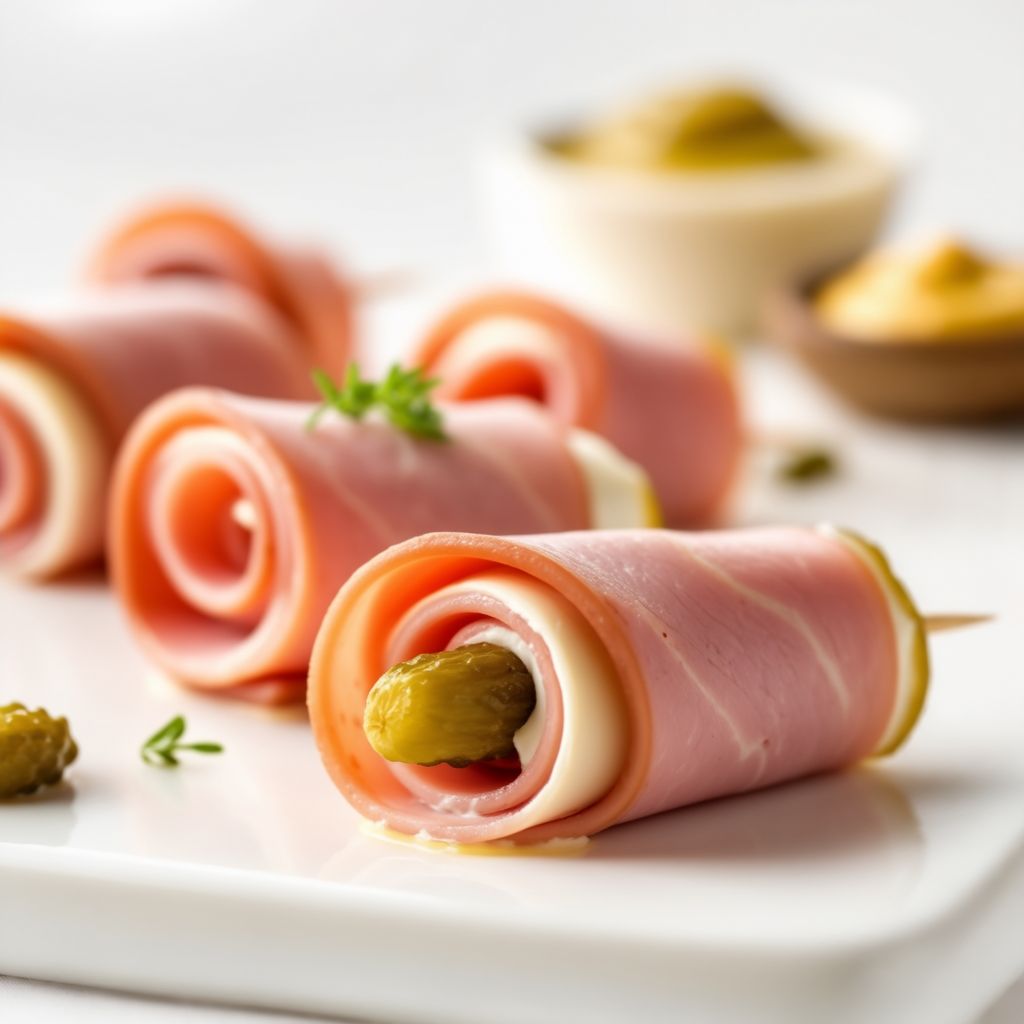 Herzhafte Schinken-Käse-Röllchen