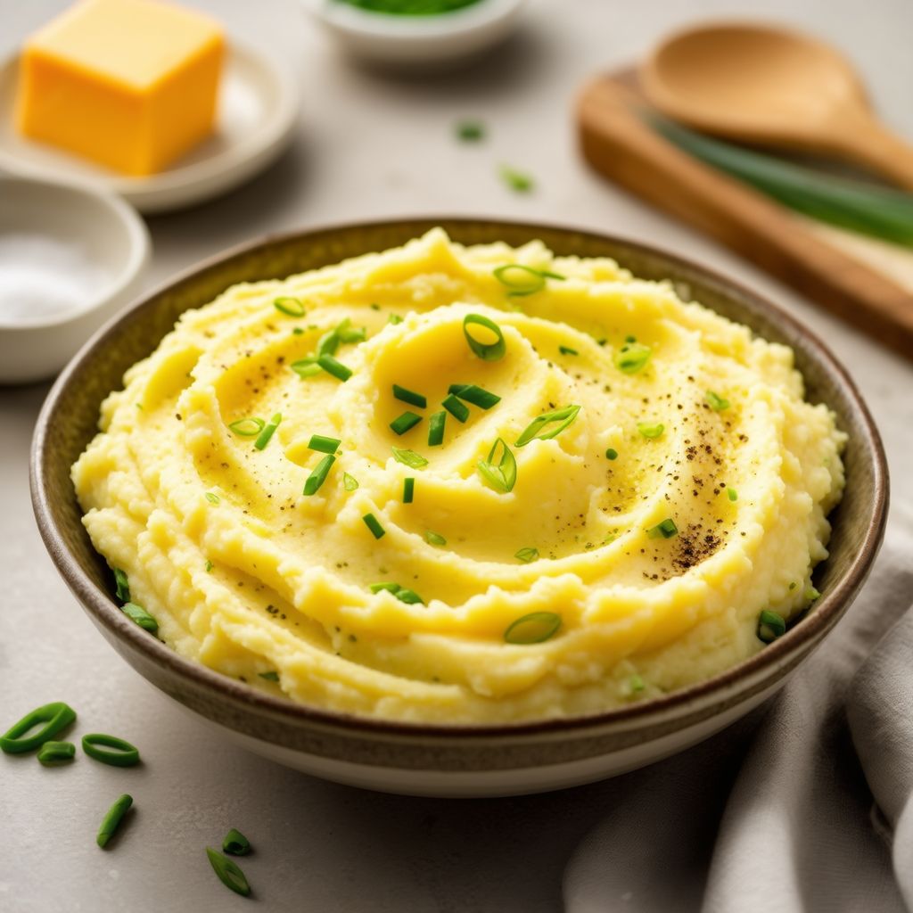 Cremige irische Cheddar- und Kräuter-Kartoffelpüree